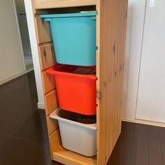 🔻最終値下げ🔻[IKEA] カラーボックス(収納ボックス付)