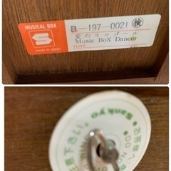 オルゴール 人形入り箪笥型ジュエリーボックスの画像