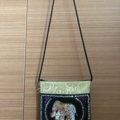 靴/タイ象柄ポシェット　スパンコール　バッグ バッグ ポーチの画像