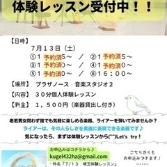 【２０２４年７月１３日(土)】ライアー体験レッスンのご案内