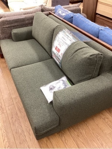 KF-16【新入荷　アウトレット】unico IRULA 2.5シーターソファ　グリーン