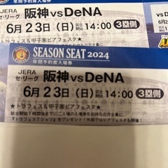 阪神×DeNA戦チケットの画像
