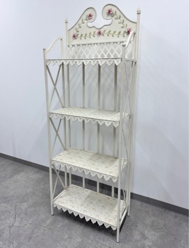 INT268 レトロ アンティーク ガーデンラック アイアンラック ローズ