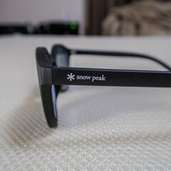 JINS×Snow Peak Rubber SUNGLASSES ジンズ×スノーピーク ラバーサングラス マットブラック×ネイビーレンズ 美品の画像