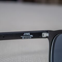 JINS×Snow Peak Rubber SUNGLASSES ジンズ×スノーピーク ラバーサングラス マットブラック×ネイビーレンズ 美品の画像