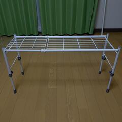 【美品】伸縮調整可能なスチール棚