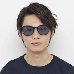 JINS SUNGLASSES BASIC ジンズ サングラス ベーシック ブラック（ライトブルー）超美品 URF-24S-244 ボストンの画像