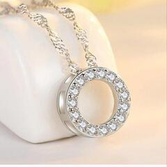 ▼/j→→→m17-7ブリリアントサークルパヴェペンダントネックレスの画像