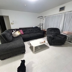 家具 ソファ 3人掛けソファ➕1人掛けリクライニングソファ
