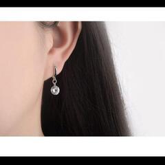 ・/j→→→m17-7ブリリアントカットダイヤモンドＣＺアーチラウンドピアスの画像