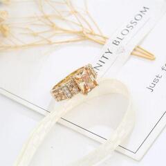 j→→→m17-7 ブラウンダイヤモンドＣＺスクエアカットパヴェリング特注RDXの画像