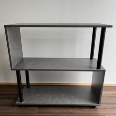 商談中【組立済／サンプル品】S字オープンラック 3段 モルタル×...