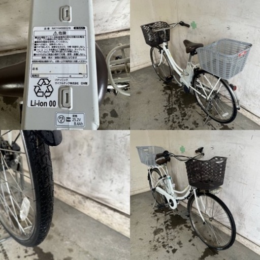513(S)□岐阜発　△Panasonic/電動アシスト自転車/26インチ/3段変速/走行確認/充電器無し/バッテリー8.9Ah/防犯有り/現状品　R6.5/22□