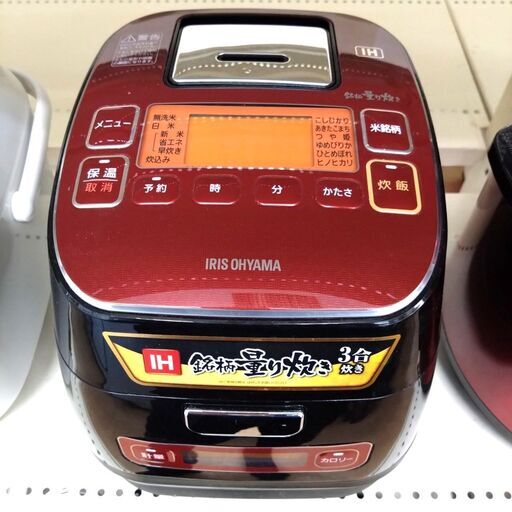 アイリスオーヤマ IHジャー炊飯器 KRC-ID30-R 3合炊き 2018年製