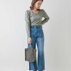 【Kastane】完売商品 配色ステッチパフニット　の画像