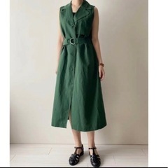 　【完売品】JW ANDERSON× ユニクロ　リネンブレンドラペルワンピースの画像