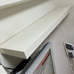 (6/30処分)IKEA ウォールシェルフ、ホワイト