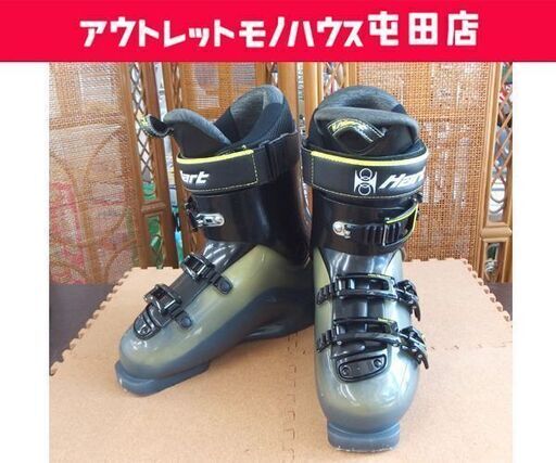 使用感少 HART 26.0cm QUEST HP スキーブーツ 3バックル アウトソール 306mm ブラック×イエロー ハート 札幌市 屯田店