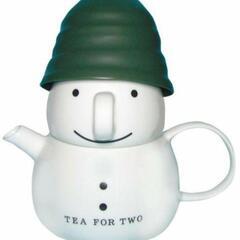 《新品未使用食器》TEA FOR TWO 雪だるま緑帽子の画像
