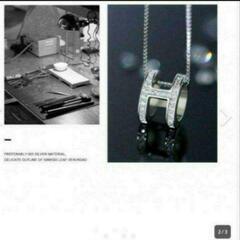 j→→→m18-17 刻印有り/ブリリアントカットパヴェアーチペンダントネックレスの画像