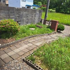 平日庭の草刈り