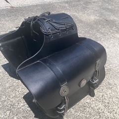 本革　バイク  サイドバック