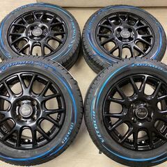 未使用ホワイトレター 175/65R14付き◆ブラックメッシュホ...