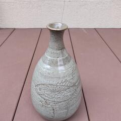 徳利(灰色 魚柄)／アンティーク調