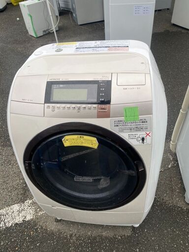 NO 194 北九州市内配送設置無料✨　日立 HITACHI ビッグドラム ななめ型ドラム式洗濯乾燥機（11.0kg） 左開き シャンパン BD-V9800L N