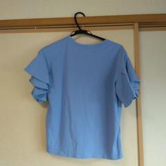 オーペクドットクリップ　半袖フリル　サイズ38/Mの画像