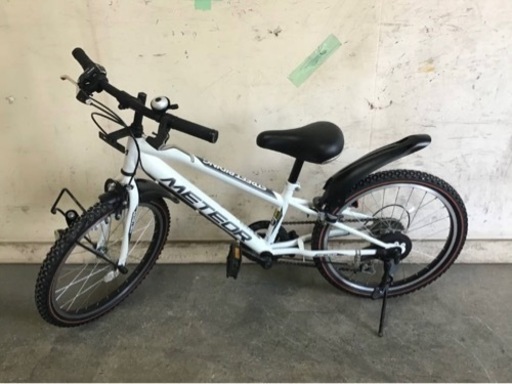 520★岐阜発　△METEOR STREET RIDING/子供用マウンテンバイク△20インチ/6段変速/ホワイト/走行確認/防犯有り/現状品　R5.11/9★y