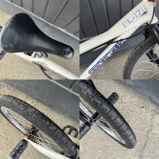 522□岐阜発　△BMX/自転車/CONTRAST/FL475/20インチ/ジャイロ/走行確認/ホイールメッキ剥がれあり/防犯有り/現状品　R6.4/3□