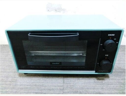 【　美品　】comfee' オーブントースター　CF-CD083　動作良好 8L トースター2枚焼 無段階温度調節1000W トレー付　フォレストグリーン