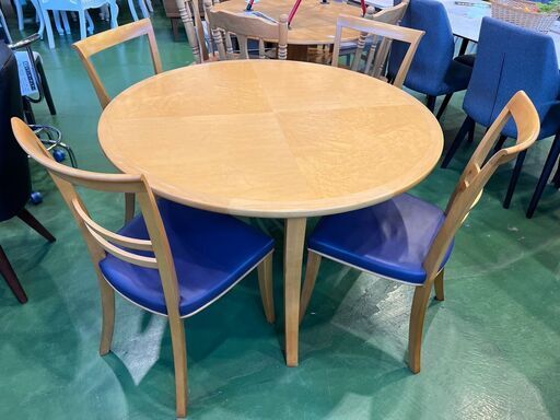 【愛品館八千代店】カンディハウス　円卓ダイニング５点セット