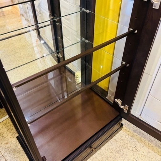 【池上店】ショーケース モーブル デコール ディスプレイキャビネット 飾り棚 照明付き 検) IDC大塚家具 大塚家具 キュリオケース
