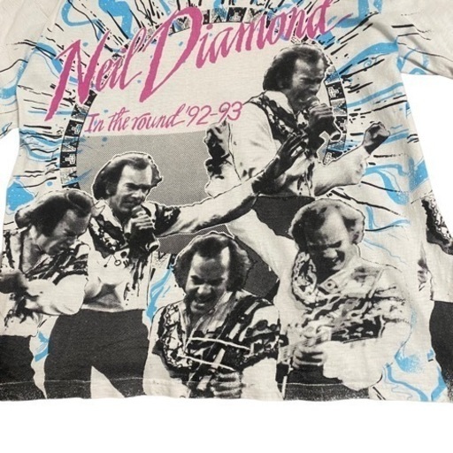 希少 USA製 90s Neil Diamond 92-93 総柄tシャツ XL USA製】90s Neil Diamond 92-93 総柄tシャツ XL