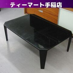 ニトリ 折りたたみテーブル ブラック エナメル W90×D60×...