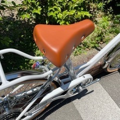 🔶新車🔶子供自転車　女の子　マルイシ　SHIMANO/外装6段変速　LEDオートライト　人気のホワイト✨　点検調整永久無料　西宮市　自転車の画像