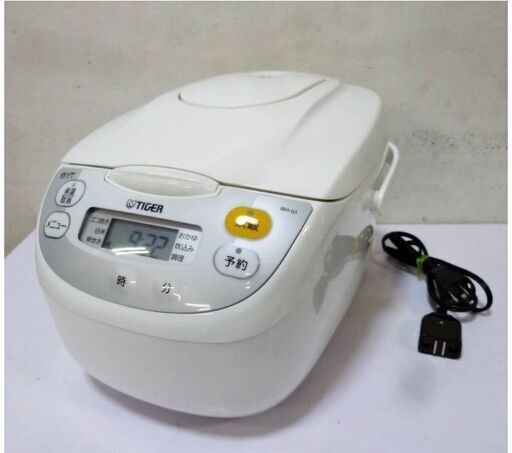 タイガー　炊きたて　マイコン　炊飯器　ジャー　5.5合　炊き　JBH-G101　動作良好　2019年製　ホワイト　W　1.0L　TIGER