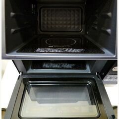 オーブンレンジ　18L　MO-F1802-B　動作良好　2019年製　フラットタイプ　角皿1枚付き　IRIS OHYAMAの画像