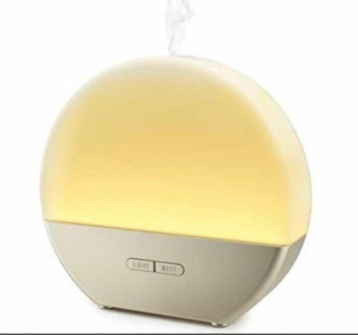 コンパクトアロマディフューザー 加湿器 70ml ライト付き