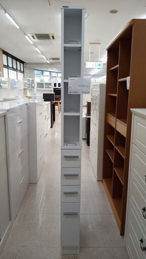 ★ジモティ割あり★  すき間収納 白 H180×D45.5×W15.5 クリーニング済み TJ6590