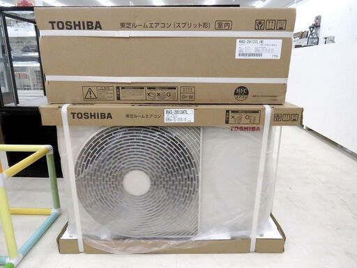 北海道 千歳市/恵庭市 未使用品 東芝 ルームエアコン RAS-2813TL(W)/RAS-2813ATL 2023年モデル 冷房：8畳～12畳/暖房：8畳～10畳 TLシリーズ 100V 近郊配送可能➁
