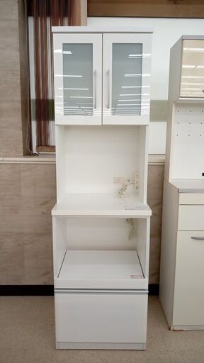 店長値引き★ジモティ割あり★ ニトリ 食器棚 白 H200×D50.5×W59 クリーニング済み TJ6593