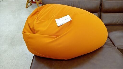 ★ジモティ割あり★ 東京ベッド株式会社 ビーズクッション オレンジ H×D×W クリーニング済み TJ6594