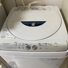 【美品】SHARP 4.5kg 洗濯機 - 引っ越しのため不要に...