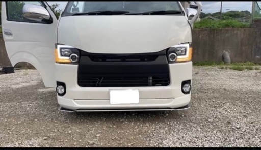 ハイエース 4型 LEDヘッドライト ダズフェローズ 社外品 インナーマットブラック