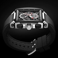 【正規品】LIGE　メンズ腕時計　防水　シルバーブラック　専用箱（付属品完備）の画像