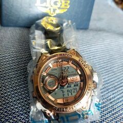 メンズ　ダイバー　スポーツウォッチ　防水　クロノグラフ　発光　ローズゴールドの画像