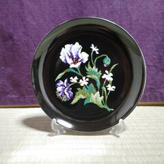 新品 FEILER フェイラー プレート皿 ノベルティ品 プレート 皿 花柄 黒 食器の画像